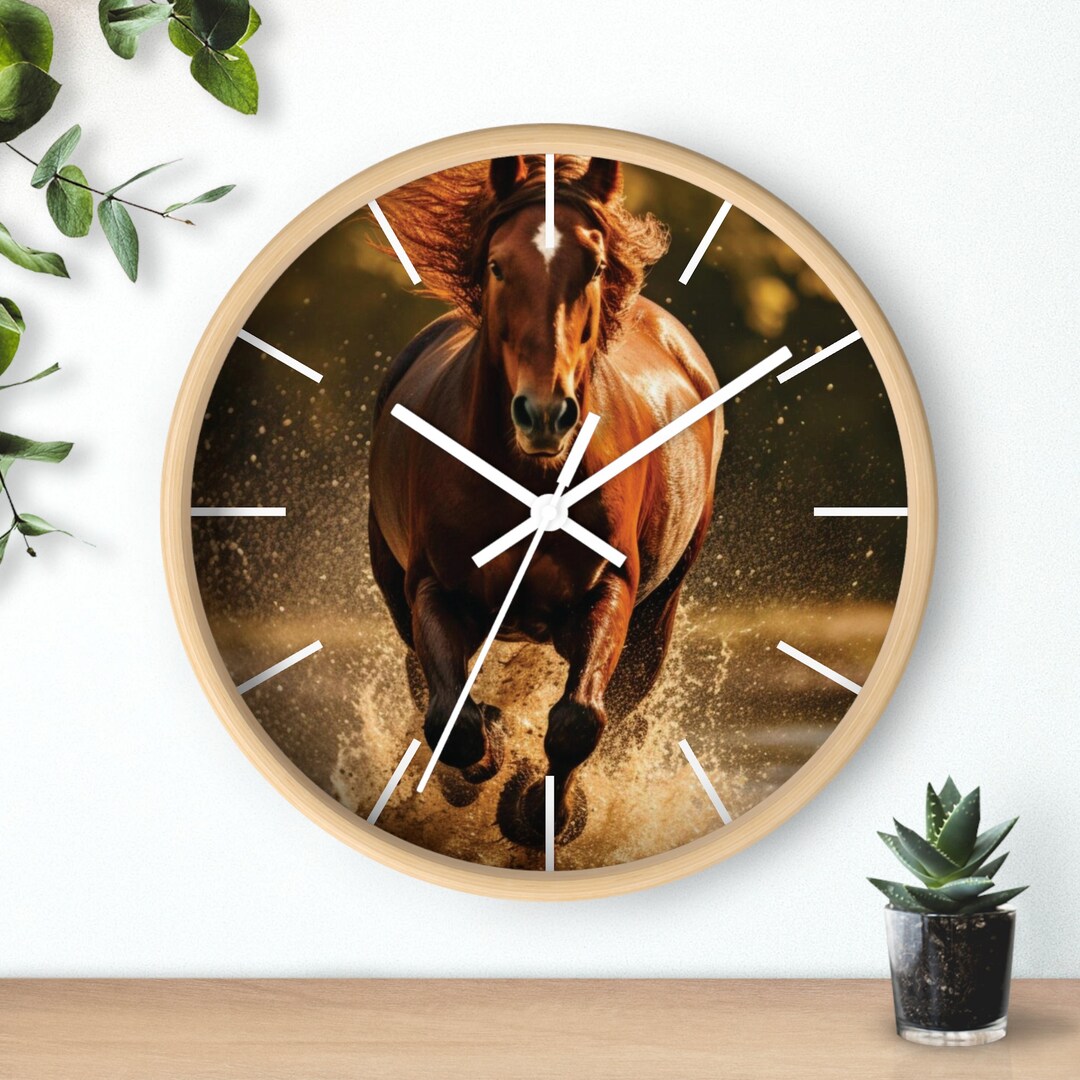 Horse Wall Clock - Equestrian Wall Clock - Etsy