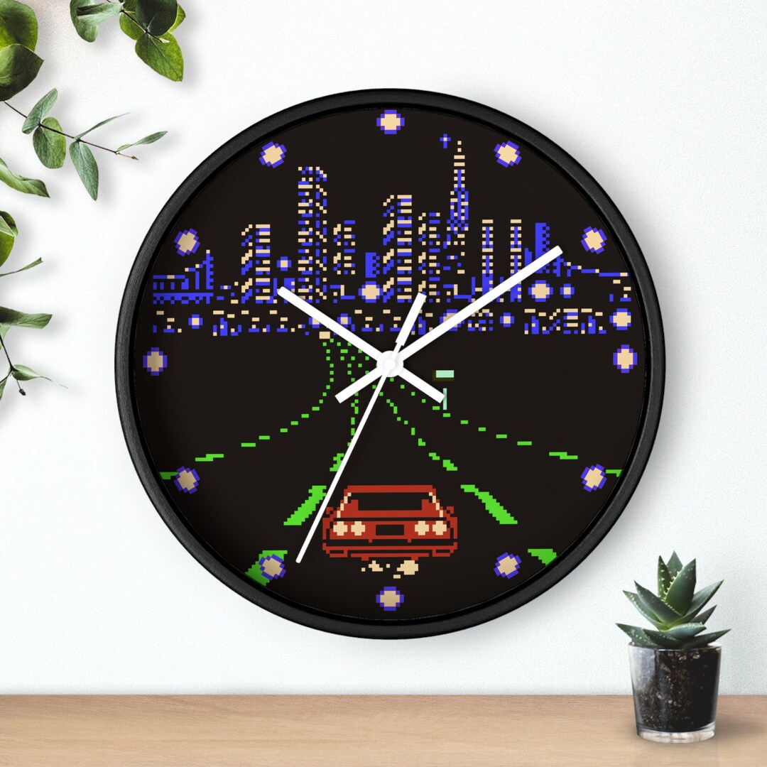 Retro Wall Clock Race Car Wall Clock Pixel Wall Clock Wall Clock Rad