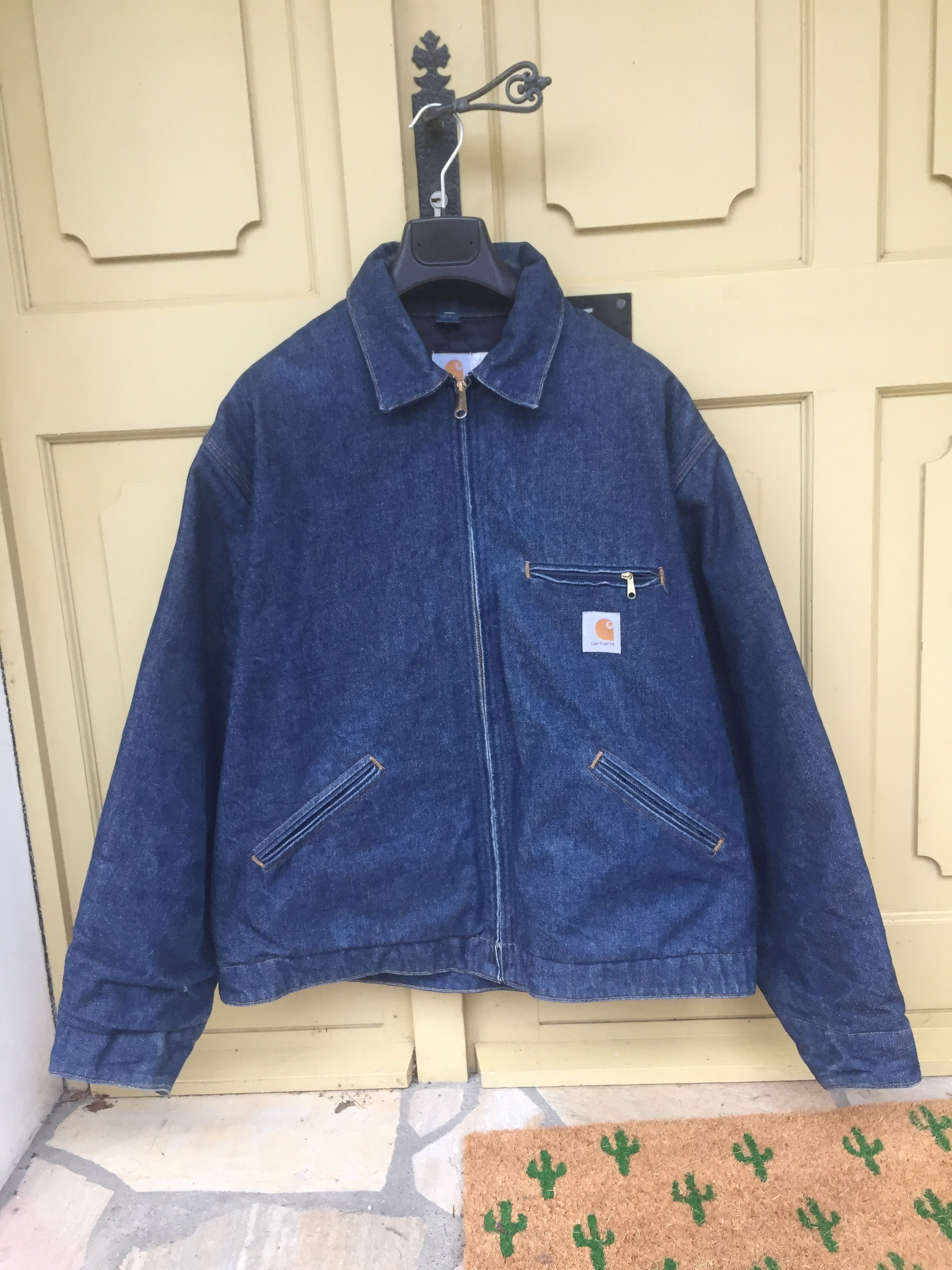 Rare Vintage Denim Carhartt USA Detroit Jacket JQ1308 Xxl Size - Etsy