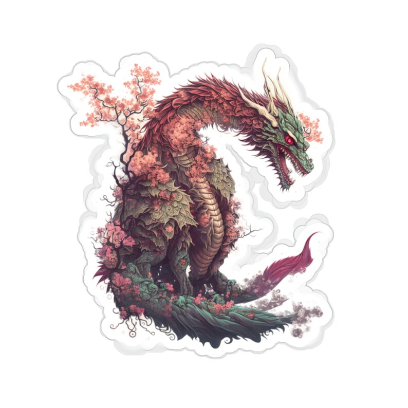 Japanese Dragon Sticker Etsy