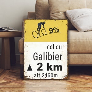 Col Du Galibier Tour de France Cycling Sign - Gift for Cyclist