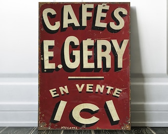 Letrero decorativo de cocina de cafetería francesa
