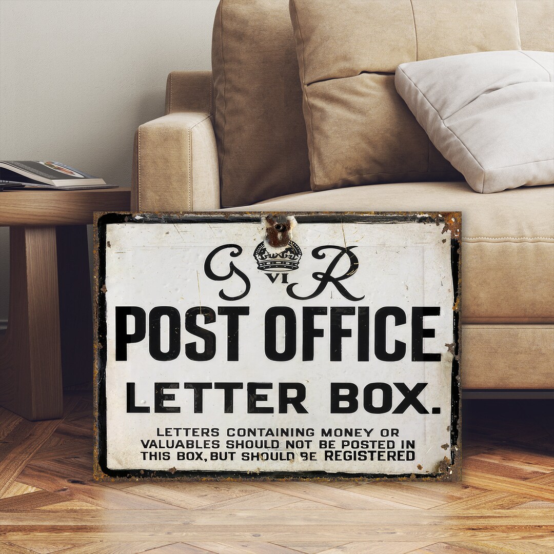 Post Offie Sign English Post Office Sign - Etsy