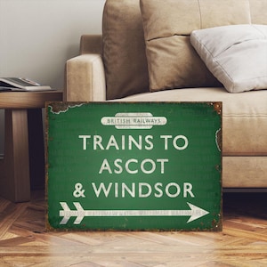 Ascot Windsor English Train Station Sign