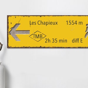 Tour Du Mont Blanc Trail Sign Marker