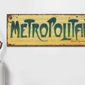 French Paris Metro Metropolitan Sign