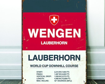 Wengen Alpine Ski Sign - Gifts for Skiers