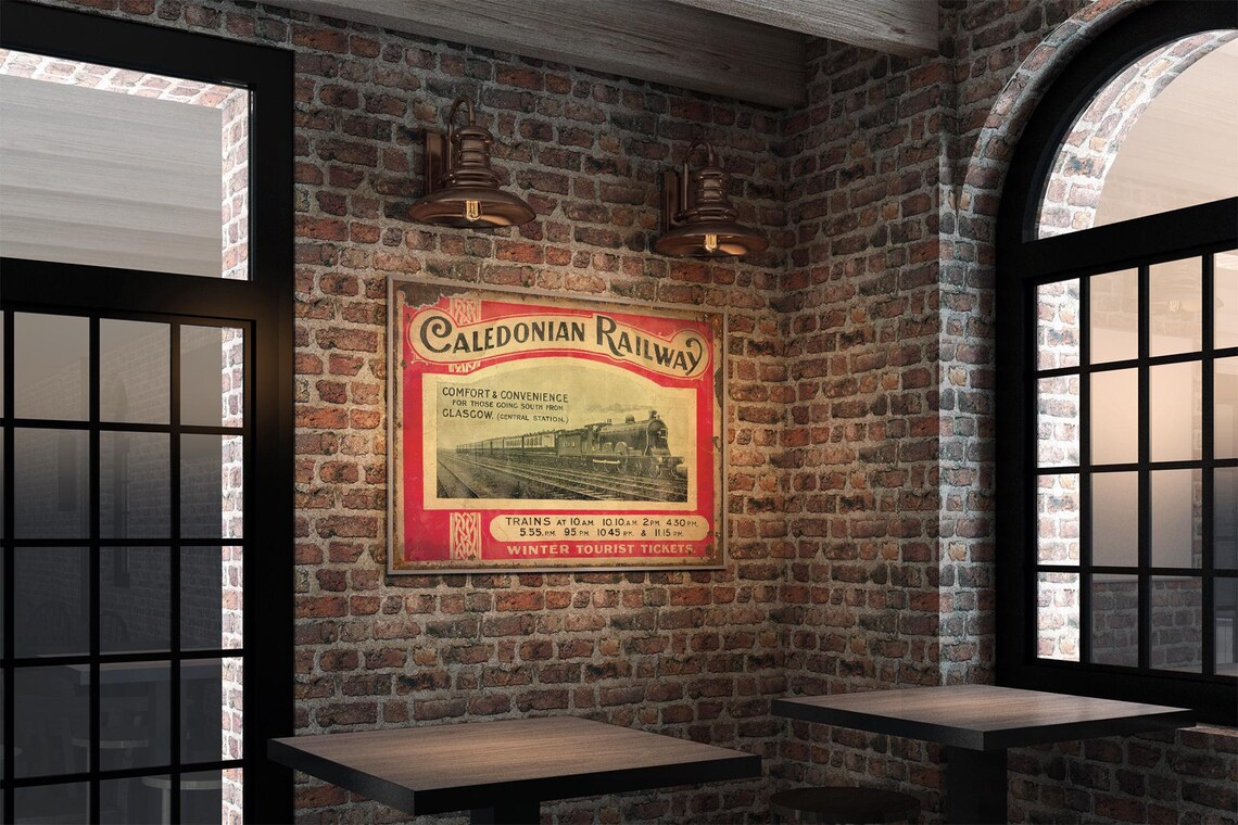 Caledonian Railways Scottish Train Station Sign - Etsy