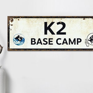 Panneau d'alpinisme K2 Base Camp