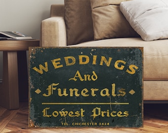 English Shop Advertising Sign