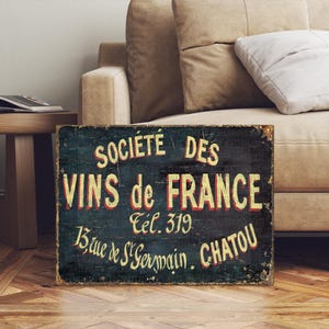 Französisches Wein Schild