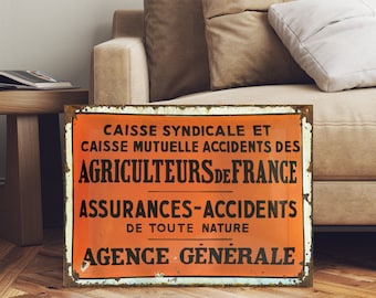 French Advertising Industrial Sign