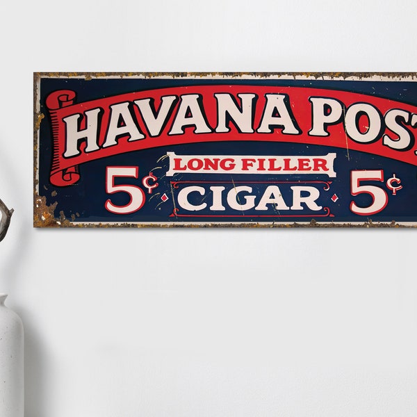 Vintage Style Havana Cigar Advertising Sign