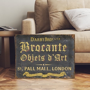 English Antiques Brocante Sign
