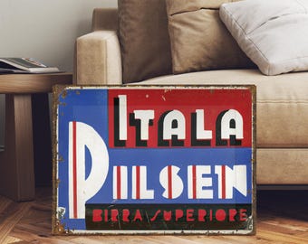 Italian Beer Birra Sign as seen in The Godfather Movie