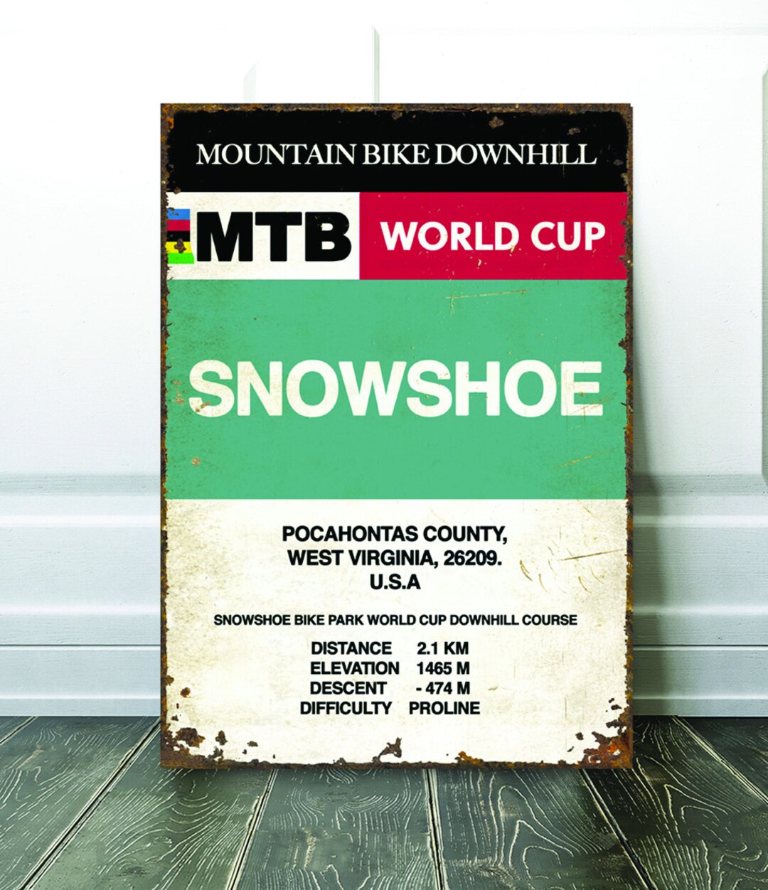 Mountain Bike MTB Downhill Sign Cycling Gift Ireland