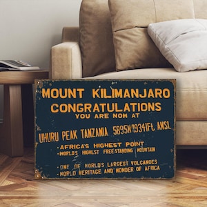 Mount Kilimanjaro Uhuru Peak Trail Summit Sign