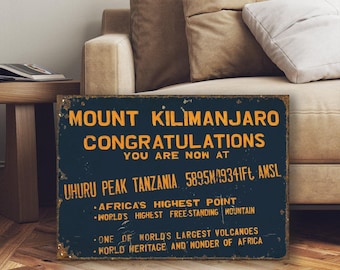 Mount Kilimanjaro Uhuru Peak Trail Summit Sign