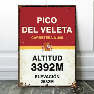La Vuelta Espana Road Cycling Mountain Sign - Cycling Gift