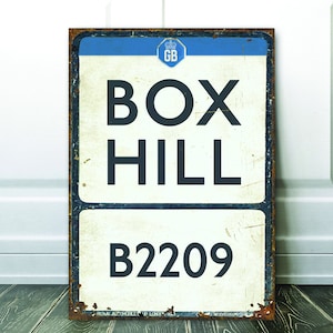Cartel de ciclismo del Tour de Gran Bretaña en Box Hill Road: regalo de ciclismo