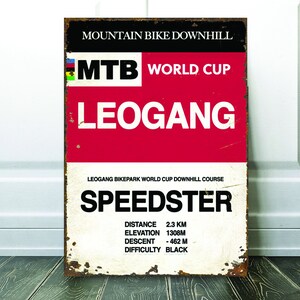 Mountain Bike MTB Downhill Sign - Cycling Gift