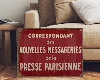Rare Vintage Style French Industrial Sign