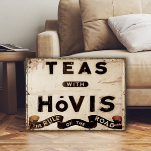Letrero decorativo de cocina de tienda de té inglés