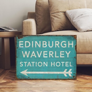 Edinburgh Zugstation Schild