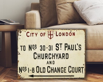 Vintage Style English Edwardian Street Sign