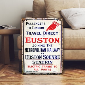 English London Tube Train Sign
