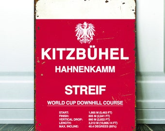 Kitzbüheler Streif Ski-Abfahrtsschild – Ski-Geschenk