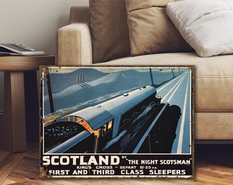 Englische Eisenbahn LNER Flying Scotsman Seltenes Nachtschild