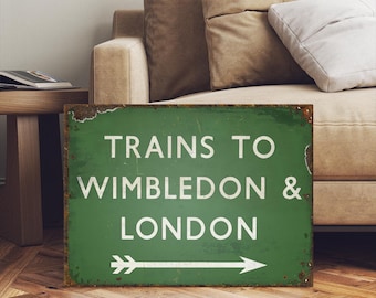 Wimbledon London English Train Station Sign