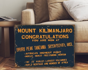 Mount Kilimanjaro Uhuru Peak Trail Summit Sign