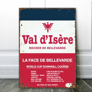 Cartel de esquí alpino de Val d'Isere Ski: regalo para esquiadores
