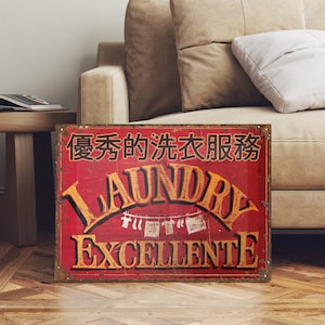 Chinesisches Hand-Wäsche-Werbeschild