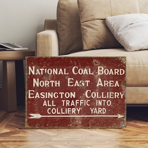 British Coal NCB Mining Colliery Industrial Decor Sign