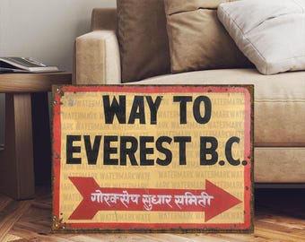 EVEREST Base Camp Bergsteigen Schild