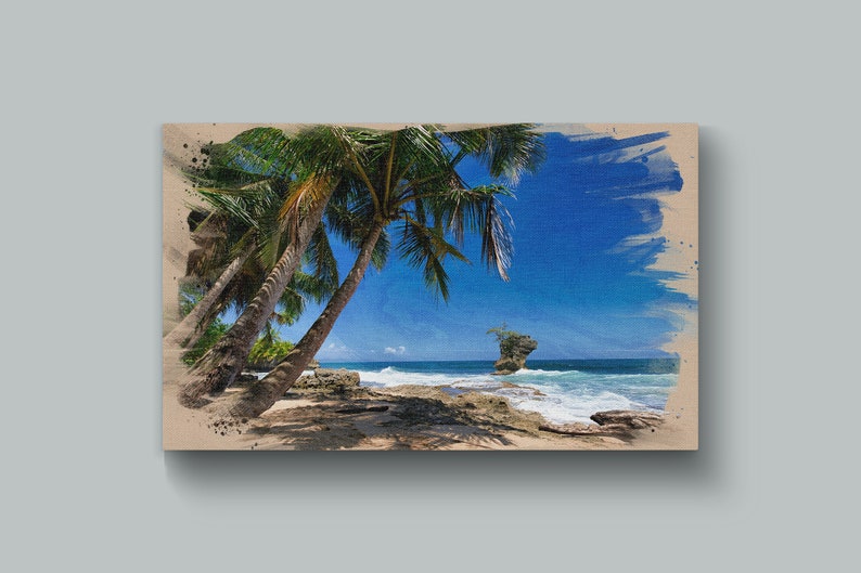 Housewarming Gift Printable Palm Tree Wall Art Costa Rica Gift Seascape