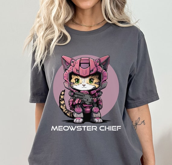 Pink Meowster Chief Gamer Chief Gamer Cat Kitty Orange Cat FPS Mom Gift Gift for Gamer Gift for Girl Gamer Gift for her Graphic Tee