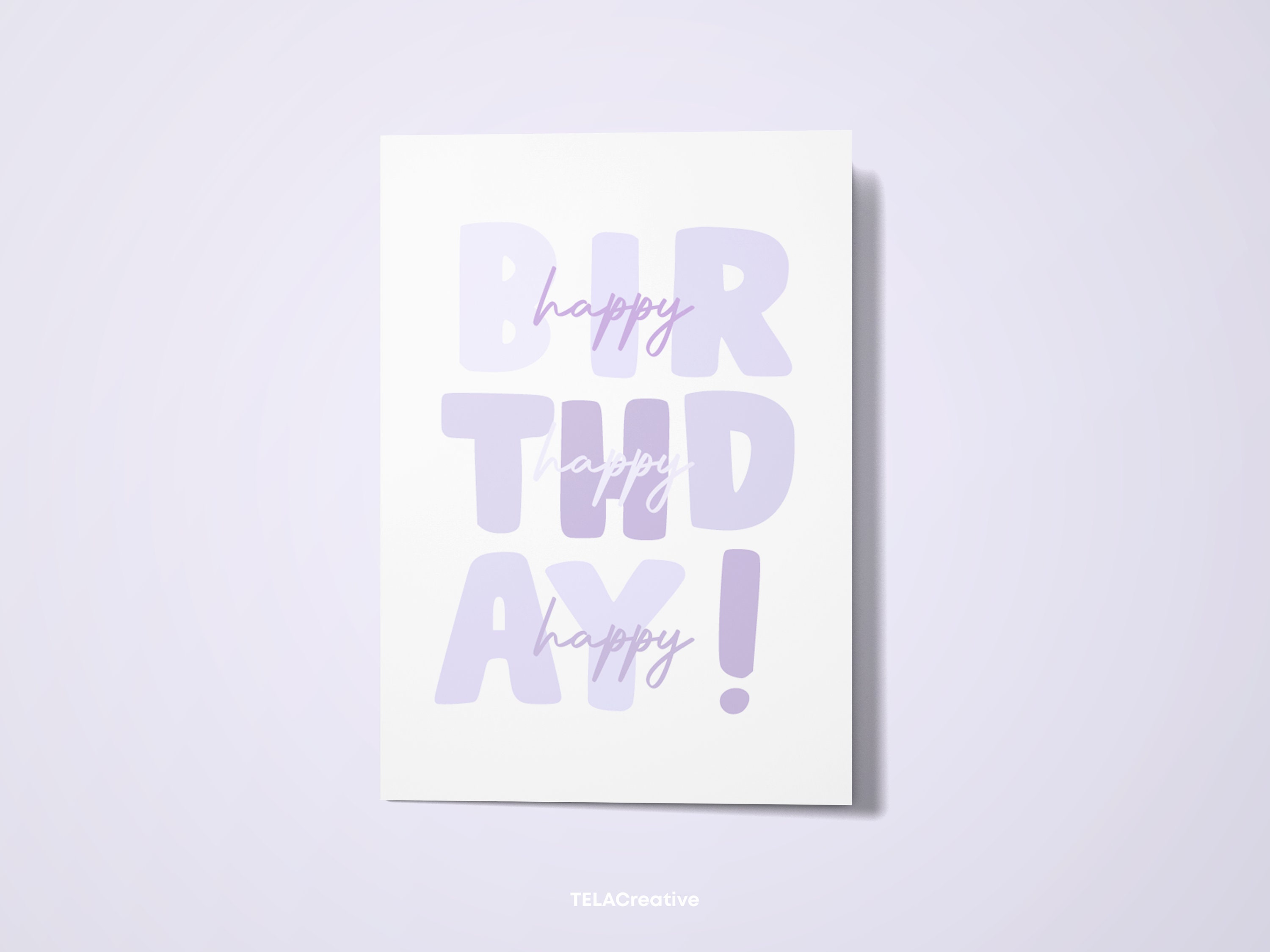 Lilac Flash Card.pdf Printable Lilac Birthday Card for Kid (PDF) - Etsy