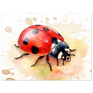 Ladybird Watercolour Print