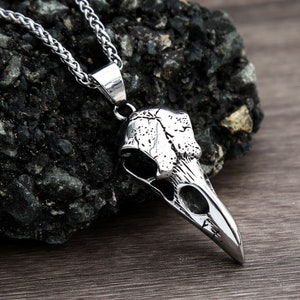 Ginger Snaps Movie Bird Skull Necklace Crow Pendant Goth 