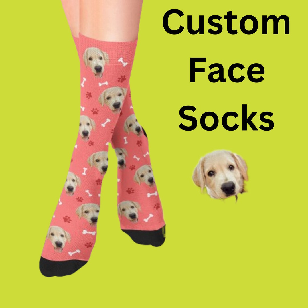 Custom pet face socks custom photo socks face on socks personalized