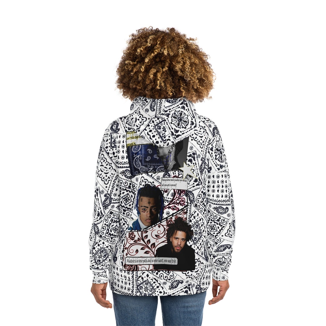Nipsey, Xxxtentacion, Jcole, Blue Bandana Hoodie Fashion Hoodie AOP Etsy