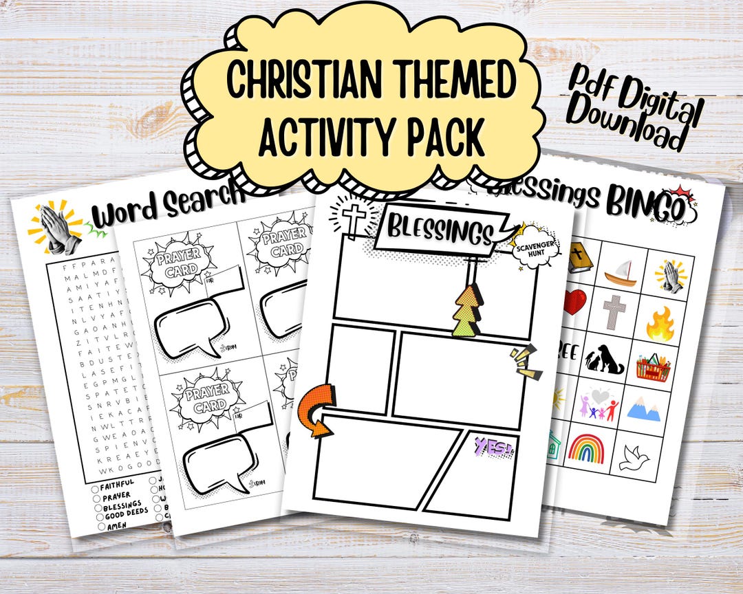 Christian Kids Games Christian Activity Games for Kids, Sunday School, VBS (digital Download ...
