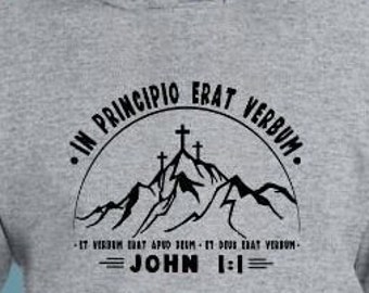 John 1:1 Latin Hooded Sweatshirt