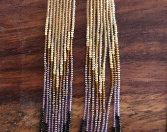Aretes chaquira mexico boho