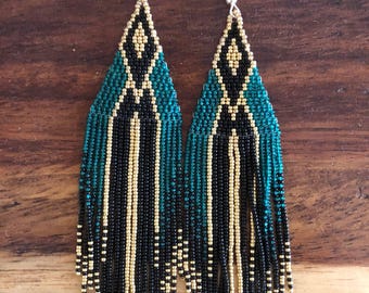 Aretes chaquira méxico boho