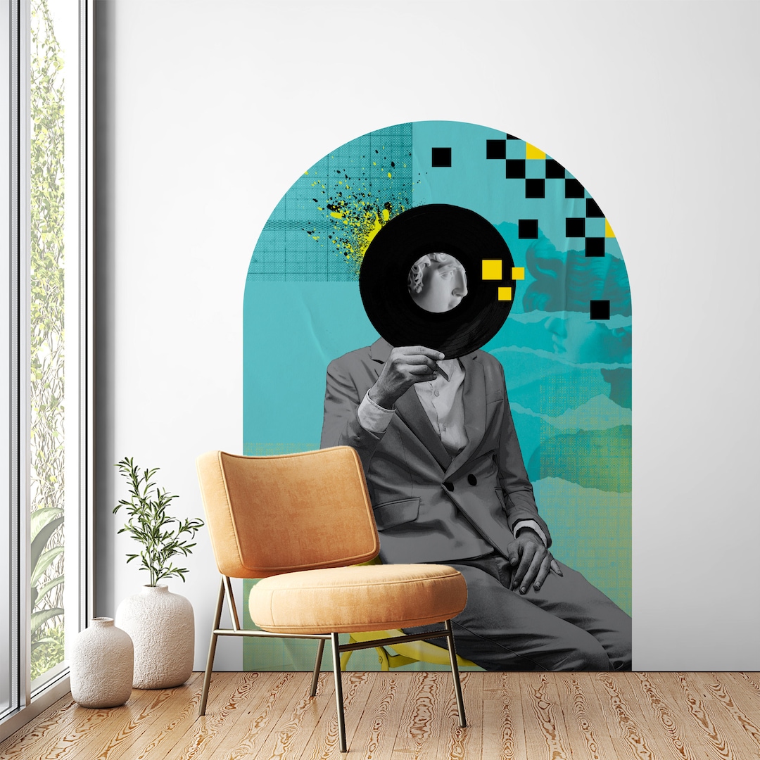 Abstract Wall Arch Decal, Arch Wall Decal, Bed Arch Decal, Living Room